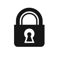padlock icon isolated on white background