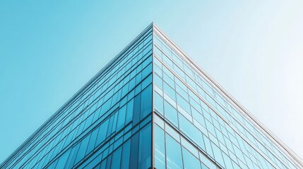 Modern Glass Building Under Clear Blue Sky