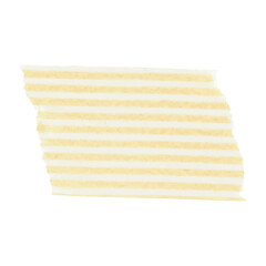 Stripe washi tape png clipart, yellow pattern on transparent background