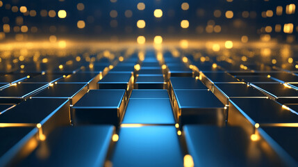 Obraz premium Virtual Interface Wallpaper and Background for Professional Presentation, Depict an abstract technology background with a network of lines and dynamic digital effects.