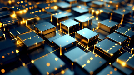 Obraz premium abstract geometric background, simple cube square shape. A colorful wall made of blocks in various colors.