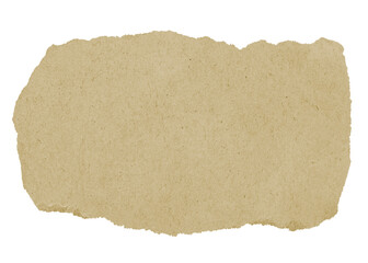 Kraft torn paper png cut out rectangular strip collage element on transparent background