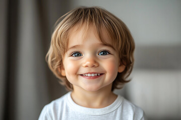 Fototapeta premium portrait of an white little boy with a smile