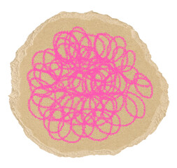 Messy line png sticker, torn paper transparent background