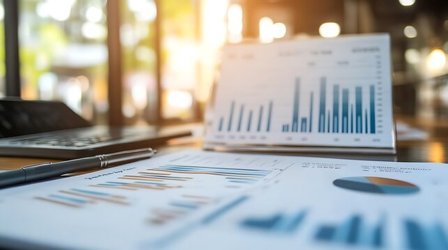 A revenue manager analyzing financial reports and adjusting pricing strategies on a digital interface, with empty space for text