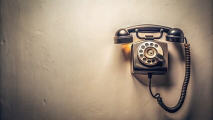 Retro wall phone with a minimalist aesthetic, perfect for vintage enthusiasts. A stylish statement piece that adds charm and nostalgia to any modern space.