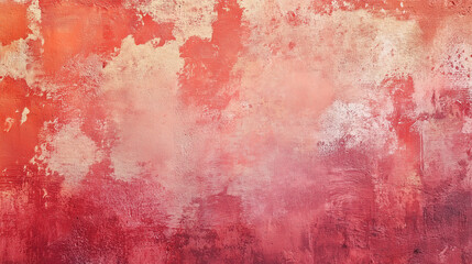 Textured abstract red and pink painted wall with distressed effect. Minimal texture background for design. Stylish copy space