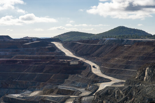 Expansive view of Rio Tinto Mine in Huelva, Spain