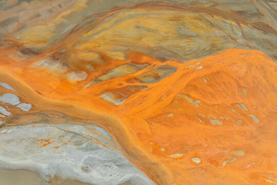 Golden abstract textures from Minas de Riotinto, Spain