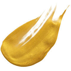 Metallic yellow paint stroke transparent png