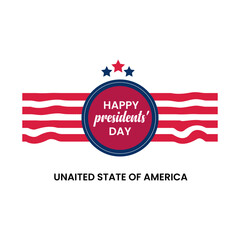 Usa Presidents day vector design with white background