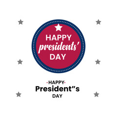 happy presidents day vector design and font design