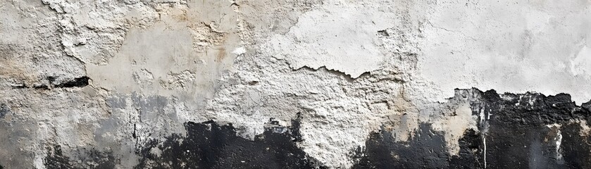 Fototapeta premium Weathered Concrete Wall with Peeling Paint and Cracks