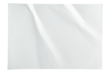 Wrinkled A4 paper png sticker, transparent background