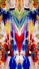 Fototapeta premium Abstract art background . Hand painting artwork . Canvas . 