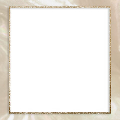 Beige and gold glitter frame transparent png