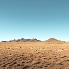 Arid landscapes under a clear blue sky