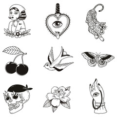 Minimal tattoo design png collection