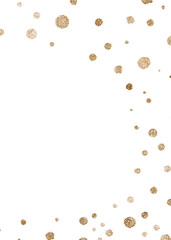 Glittery polka dots border png transparent background