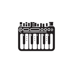 Melodica Silhouette - Illustration Of Melodica - Melodica Vector art