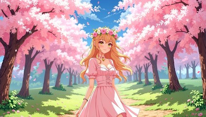 Anime Girl in Nature