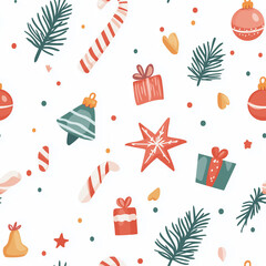 Seamless pattern with Christmas gifts