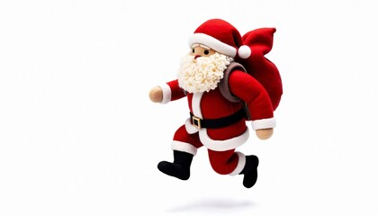 Fototapeta premium Santa Claus against a white background