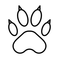 Cat Paw Print line icon