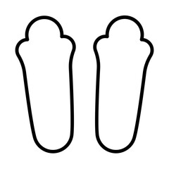 Rabbit Hoof Print line icon