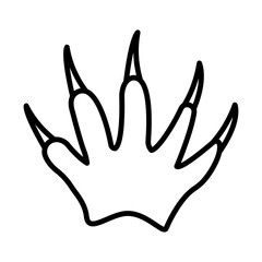 Badger Footprint line icon