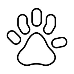 Hedgehog Footprint line icon
