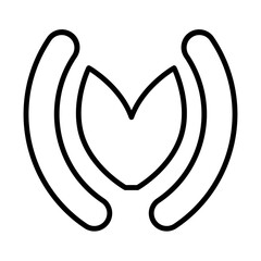 Zebra Hoof Print line icon