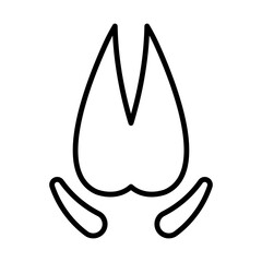 Moose Hoof Print line icon