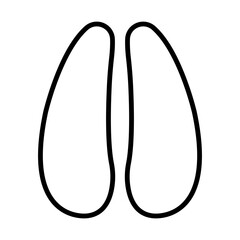 Giraffe Hoof Print line icon
