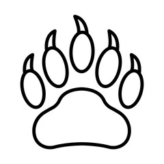 Panda Paw Print line icon