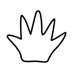 Alligator Footprint line icon