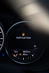 Naklejka premium Refill Fuel Tank Digital Indicator Warning Sign