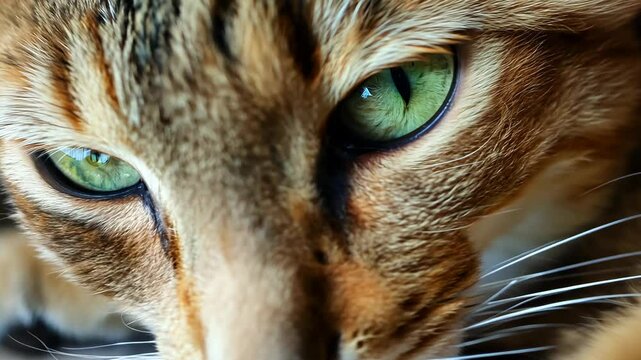 close up of a cat eyes