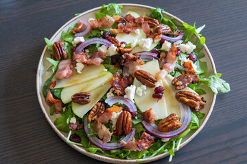  Fall Salad with Apples, Pancetta, and Candied Pecans – Close-Up