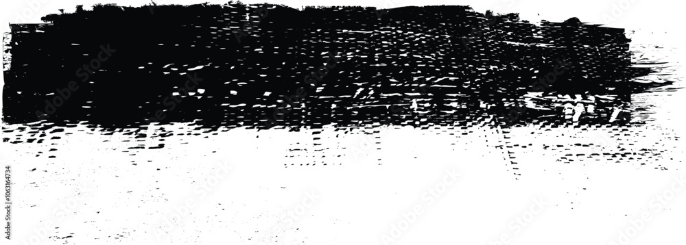 Poster brush paint .grunge paint roller . vector brush stroke . distressed banner . black stripe with rough