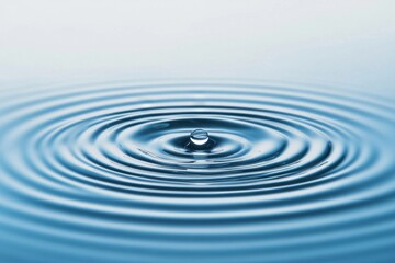 Tranquil Water Ripple: Serenity and Calmness Captured in a Single Droplet's Movement