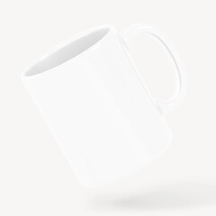 Ceramic mug png mockup, transparent product design