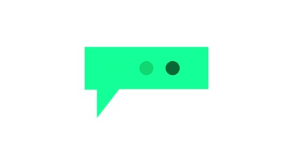 message icon animation on black background