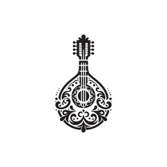 Pipa Instrument Silhouette - Pipa Illustration - Vector of Pipa.