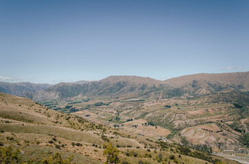 view from the top of the mountain at Crown Range Scenic Lookout on summer