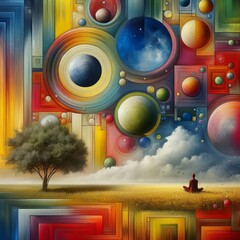 Obraz premium Photorealistic Mixed Media with a sense of peace and tranquility