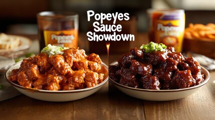 An infographic titled "Popeyes Sauce Showdown",
