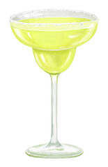 PNG Margarita cocktail, alcoholic drinks illustration, transparent background
