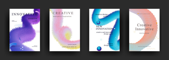 trendy futuristic banner background cover template	