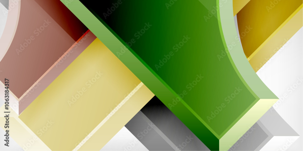 Poster Geometric design abstract background - circles and triangles